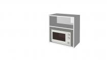 1 niche 1 compartiment pour micro-onde hauteur 60 cm (La cuisine pas chère)